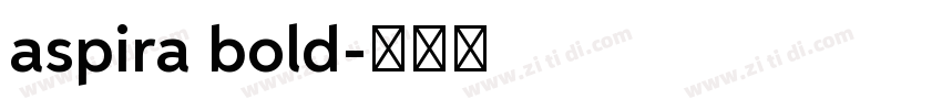 aspira bold字体转换